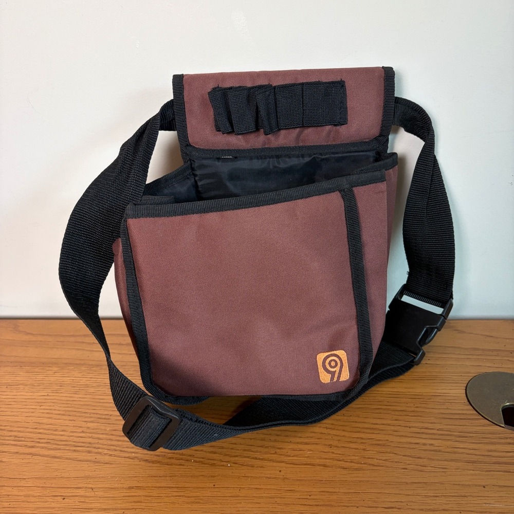 Allen Dove Hunting Brown Orange Logo Canvas Belt Pocket Bag